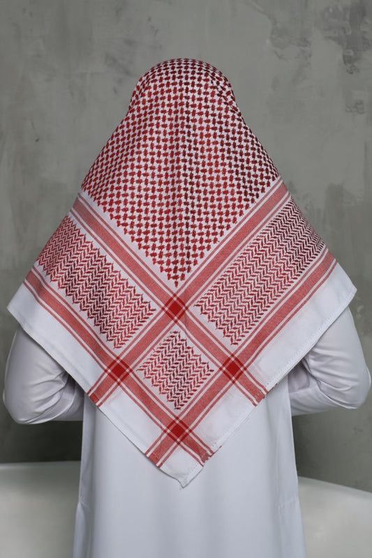 Shemagh Rouge Et Blanc Classique